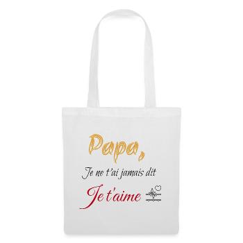Papa--Ich-Hab-Nie-Gesagt-Dich-Dich - Stoffbeutel - Weiß - Vorne