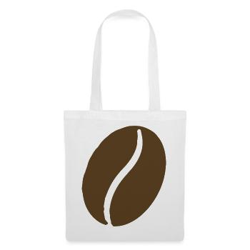 Kaffeebohne Silhouette - Stoffbeutel - Weiß - Vorne