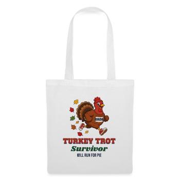 Turkey Trot Survivor – Thanksgiving Lauf-Truthahn - Stoffbeutel - Weiß - Vorne