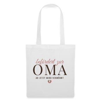 Befördert zur Oma – Elegant - Stoffbeutel - Weiß - Vorne