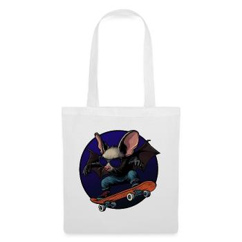 Skater Fledermaus - Stoffbeutel - Weiß - Vorne