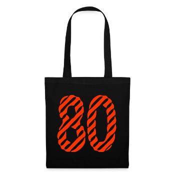 80. 80 YEARS. 80th ANNIVERSARY. 80TH BIRTHDAY. - Tote Bag - black - Front