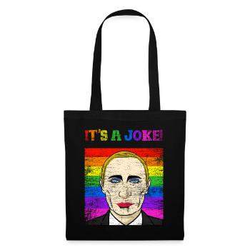Spöttischer Putin Politkarikatur - Stoffbeutel - Schwarz - Vorne