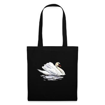 Schwan - Stoffbeutel - Schwarz - Vorne