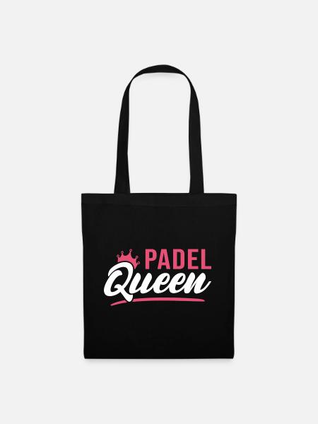 Padel Queen Padelspielerin Padel-Tennis - Stoffbeutel - Schwarz