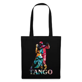Feuriger Tango Gesellschaftstanz - Stoffbeutel - Schwarz - Vorne