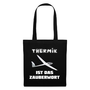 thermik ist das zauberwort - Stoffbeutel - Schwarz - Vorne