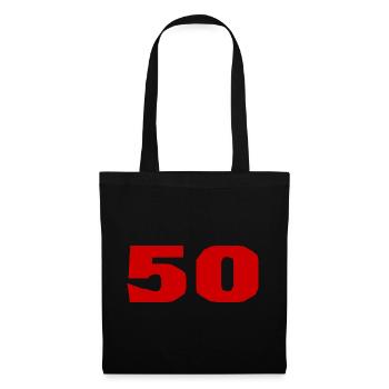 50. 50 JAHRE. 50-JÄHRIGES JUBILÄUM. 50-JÄHRIGES JUBILÄUM. - Stoffbeutel - Schwarz - Vorne