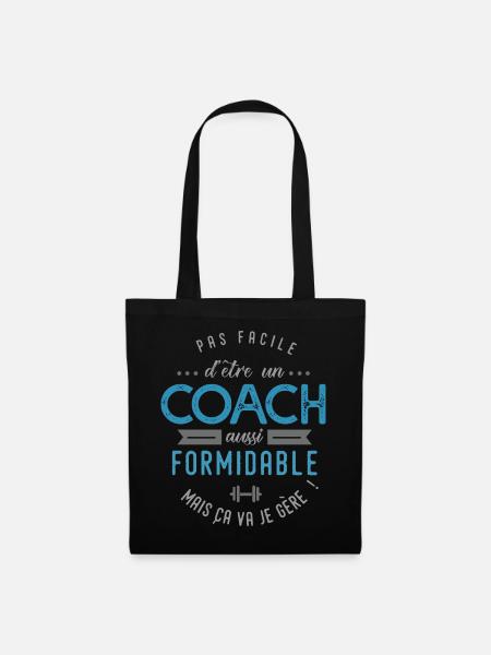 COACH entraineur sportif cadeau - Sac en tissu - noir