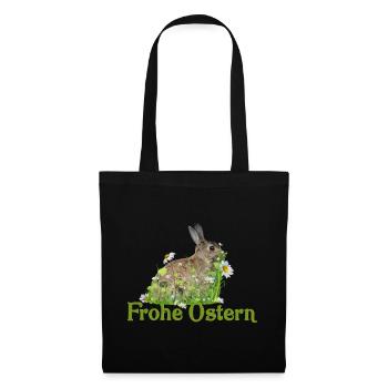 Frohe Ostern - Stoffbeutel - Schwarz - Vorne