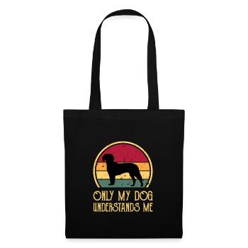 Deutsche Bracke Dog Love Silhouette Vintage Sunset - Stoffbeutel - Schwarz - Vorne