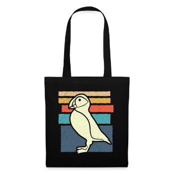Papageitaucher Puffins Papageientaucher Puffin - Stoffbeutel - Schwarz - Vorne