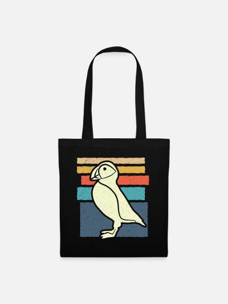 Papageitaucher Puffins Papageientaucher Puffin - Stoffbeutel - Schwarz