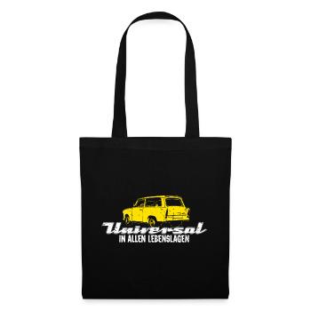 Trabi - universal gut - Stoffbeutel - Schwarz - Vorne