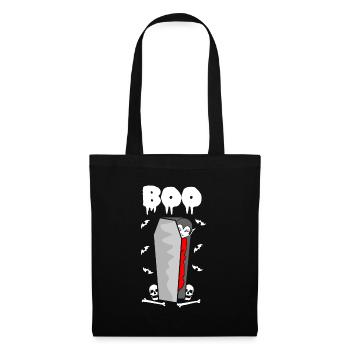 Vampir Sarg Vampire Halloween Outfit - Stoffbeutel - Schwarz - Vorne