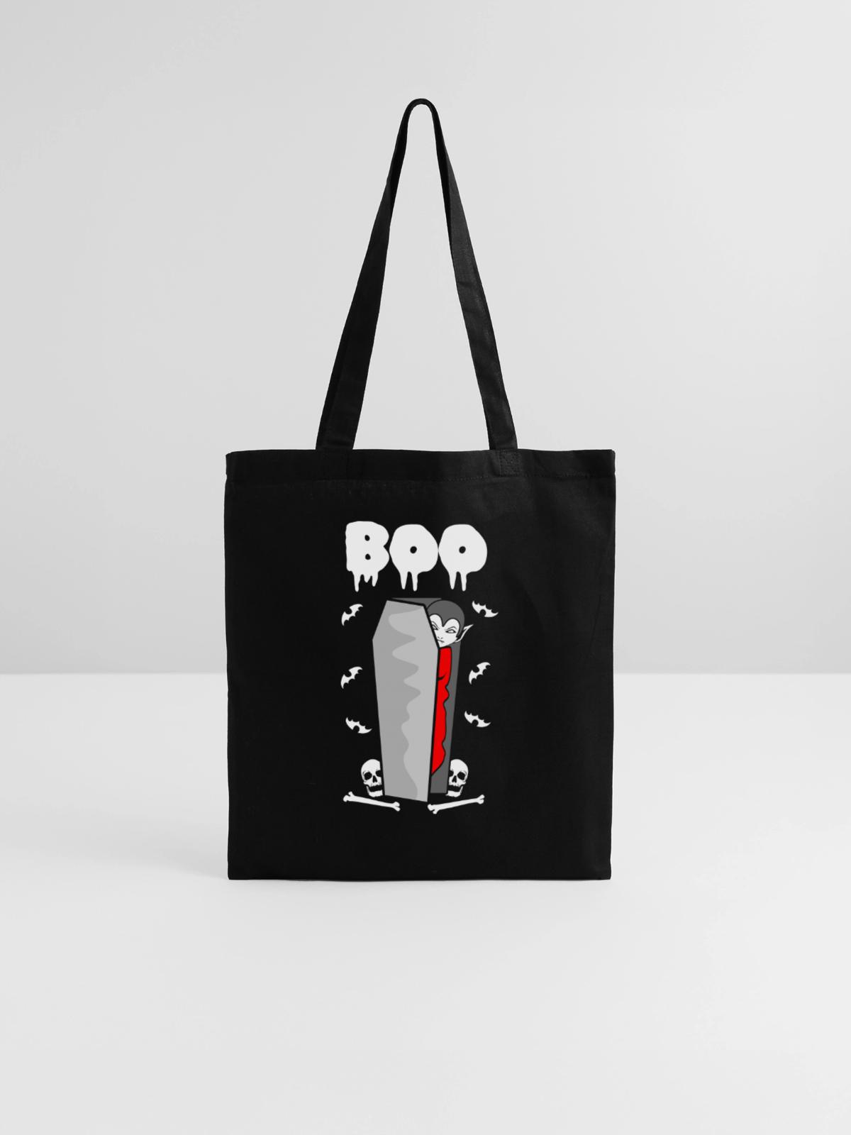 Vampir Sarg Vampire Halloween Outfit - Stoffbeutel - Schwarz - Vorne