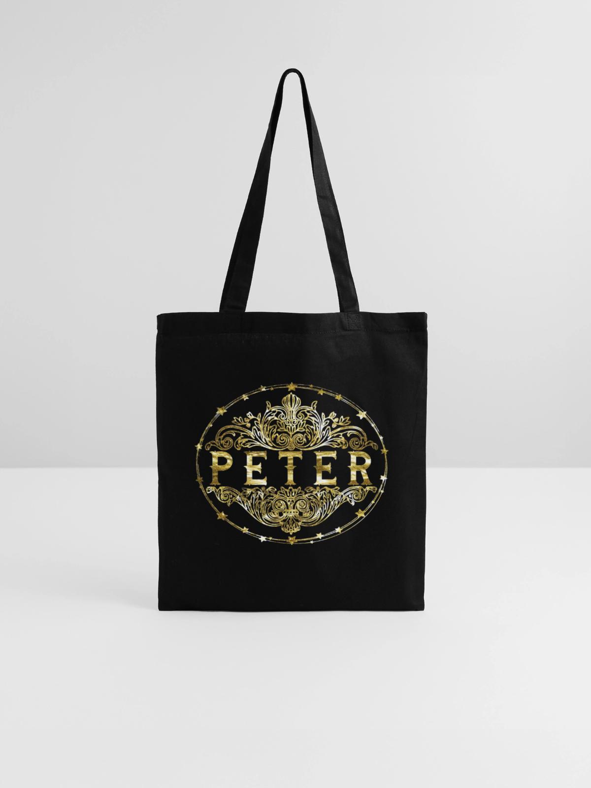 Peter - Stoffbeutel - Schwarz - Vorne