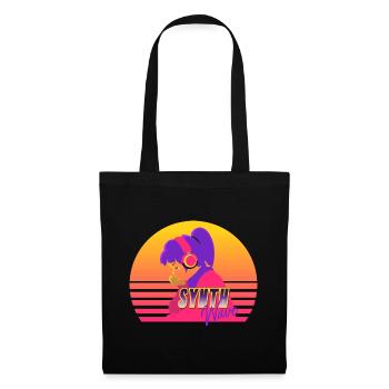 Synthwave Girl - Tote Bag - black - Front