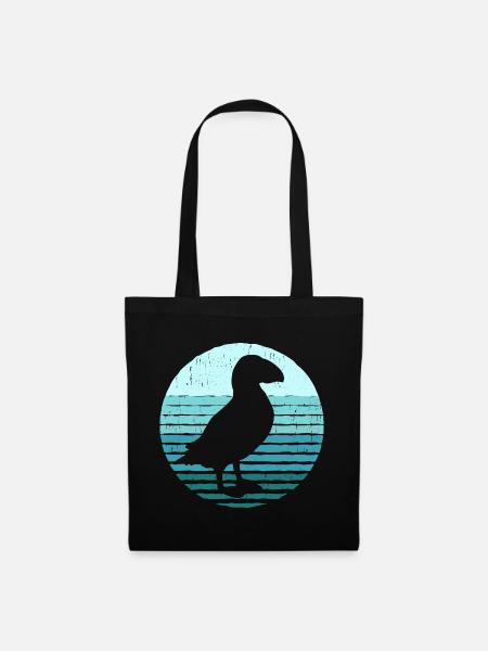 Papageientaucher Puffin Papageitaucher - Stoffbeutel - Schwarz