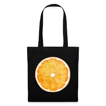 Orange Orangen - Stoffbeutel - Schwarz - Vorne