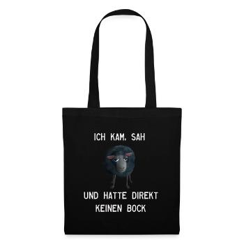 Schwarzes Schaf - Hatte direkt keinen Bock - Stoffbeutel - Schwarz - Vorne