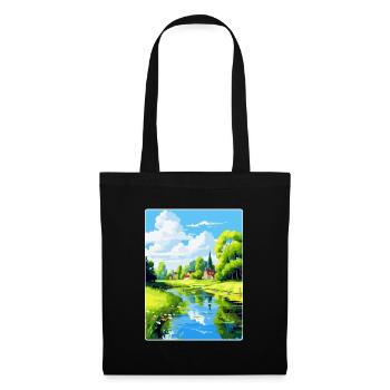 Spreewald Allemagne Affiche de voyage vintage souvenir - Sac en tissu - noir - Devant