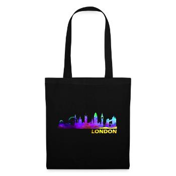 London London LONDON London - Stoffbeutel - Schwarz - Vorne