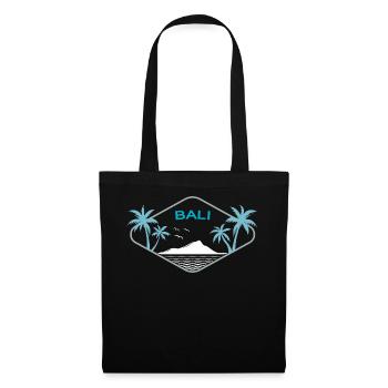 Souvenir rétro de l’écusson de Bali Palm Island à Ubud - Sac en tissu - noir - Devant