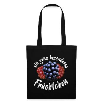 Brombeere Brombeeren Beeren Früchte - Stoffbeutel - Schwarz - Vorne