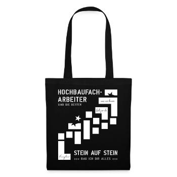 Hochbaufacharbeiter - Stoffbeutel - Schwarz - Vorne