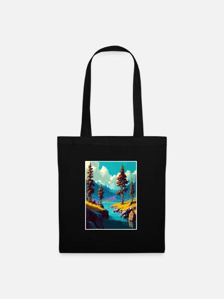 Lake Mammoth Kalifornien Vintage Reiseposter WPA - Stoffbeutel - Schwarz