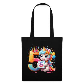 NUMBER 5 YEARS UNICORN 5TH BIRTHDAY - Tote Bag - black - Front