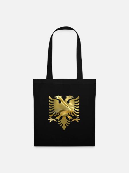 Goldener Doppeladler Emblem - Stoffbeutel - Schwarz