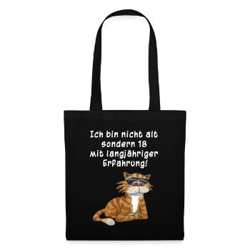 Ich bin nicht alt...(Katze) - Stoffbeutel - Schwarz - Vorne