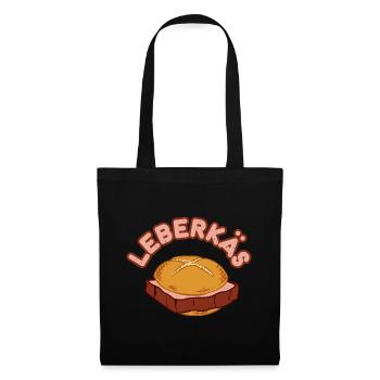 Leberkäs - Leberkas - Leberkäse-Semmel - bayerisch - Stoffbeutel - Schwarz - Vorne