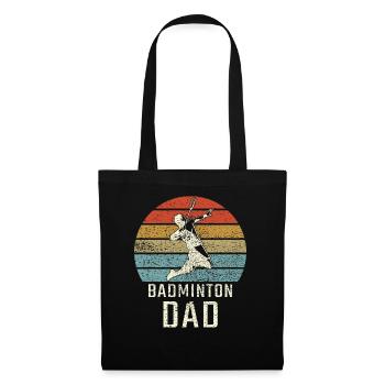 Badminton Badminton Dad - Stoffbeutel - Schwarz - Vorne