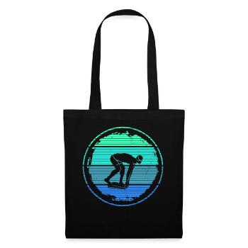 Schwimmer Schwimmen Schwimmsport Schwimm Herren - Stoffbeutel - Schwarz - Vorne