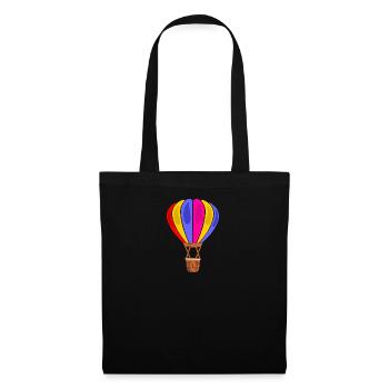 Heißluftballon - Stoffbeutel - Schwarz - Vorne