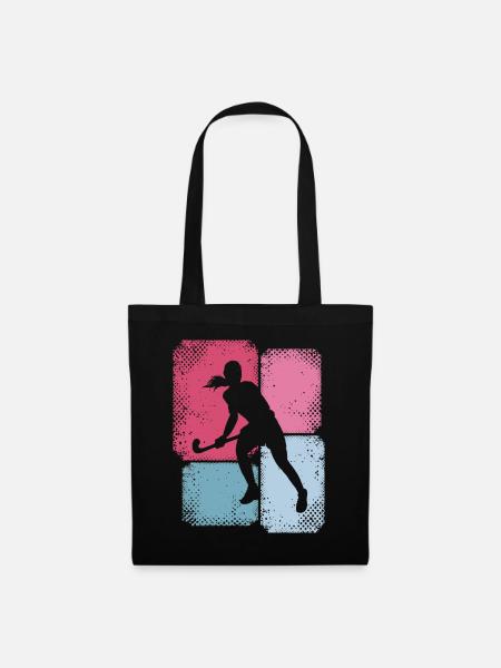 Hockeyspielerin Feldhockey Spielerin Damen Hockey - Stoffbeutel - Schwarz