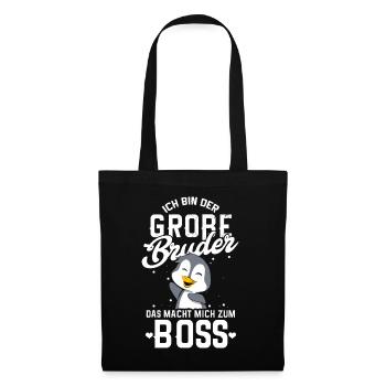 Ich Bin Großer Bruder Boss - Stoffbeutel - Schwarz - Vorne