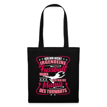 Fußball Mama Mutter Geschenk Muttertag - Stoffbeutel - Schwarz - Vorne