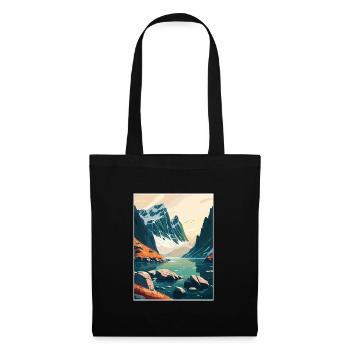 Bodo Norwegen Norwegischer Vestfjord Reiseposter - Stoffbeutel - Schwarz - Vorne