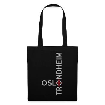 OSLO nach TRONDHEIM - Stoffbeutel - Schwarz - Vorne
