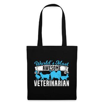 Weltbester Tierarzt - Stoffbeutel - Schwarz - Vorne