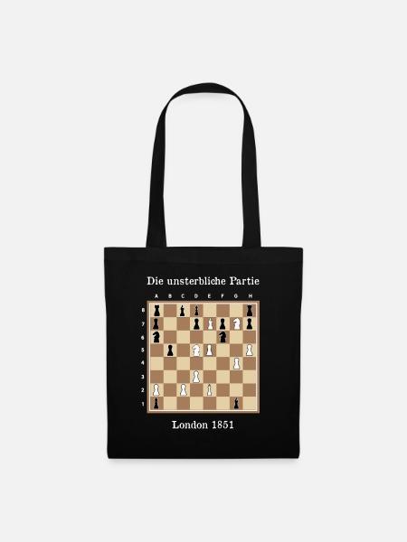 Die unsterbliche Partie – Immortal Game | Schach - Stoffbeutel - Schwarz