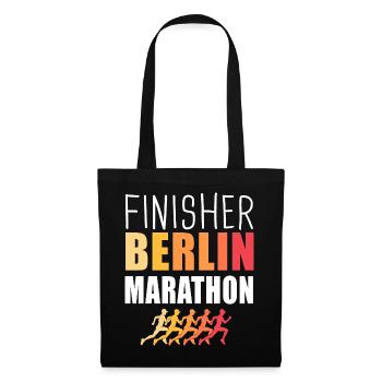Finisher Berlin Marathon – Lauf & Leistung - Stoffbeutel - Schwarz - Vorne