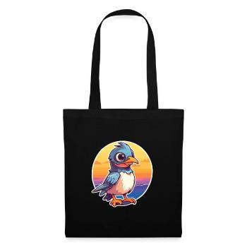 Jay Lustige Karikatur Kawaii Beach Illustration - Stoffbeutel - Schwarz - Vorne