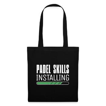 Padelspieler Skills Padeltennis Padel - Stoffbeutel - Schwarz - Vorne