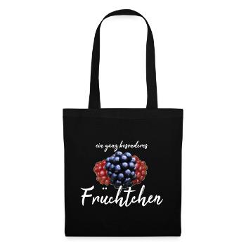 Früchtchen frech - Stoffbeutel - Schwarz - Vorne