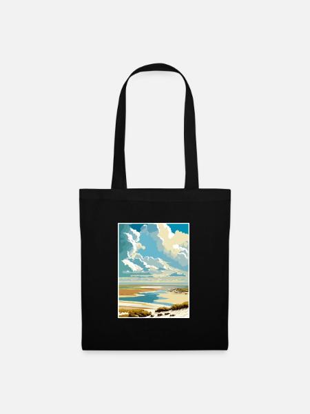 Wattenmeer Niederlande Vintage Reiseposter WPA - Stoffbeutel - Schwarz